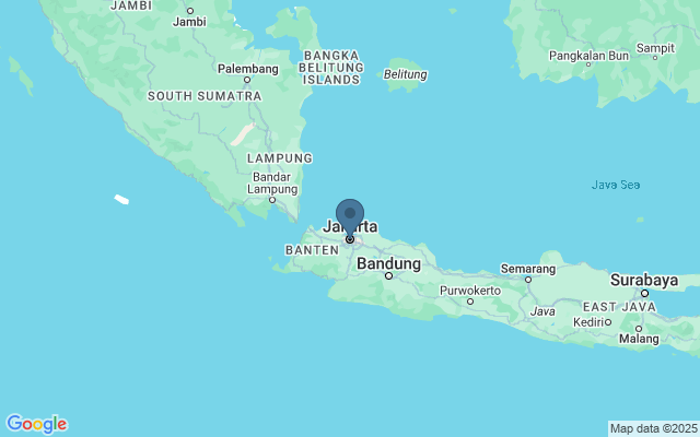 Kaart met locatie Nationale Museum van Indonesië